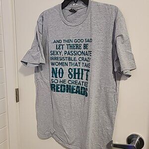 Gildan Graphic Short Sleeve T-Shirt Gray Size‎ XL Ladies Pre-Owned Summer Casual